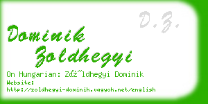 dominik zoldhegyi business card